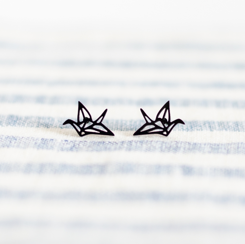 Origami Crane Studs - Only 1 left! - Picture 2 of 4